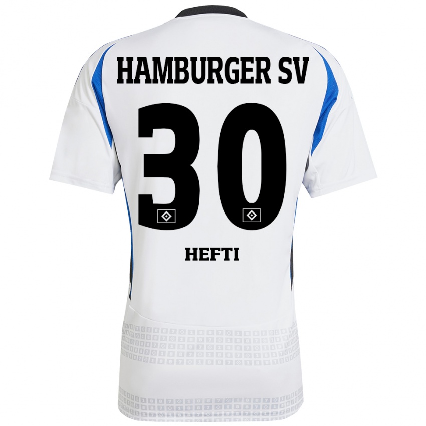 Kinderen Silvan Hefti #30 Wit Blauw Thuisshirt Thuistenue 2024/25 T-Shirt