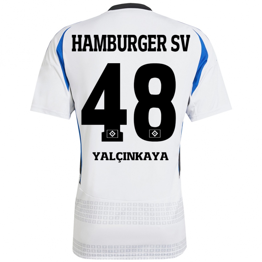 Kinderen Bilal Yalcinkaya #48 Wit Blauw Thuisshirt Thuistenue 2024/25 T-Shirt