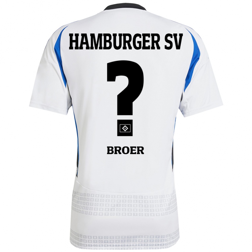 Kinderen Yannick Tim Bröer #0 Wit Blauw Thuisshirt Thuistenue 2024/25 T-Shirt