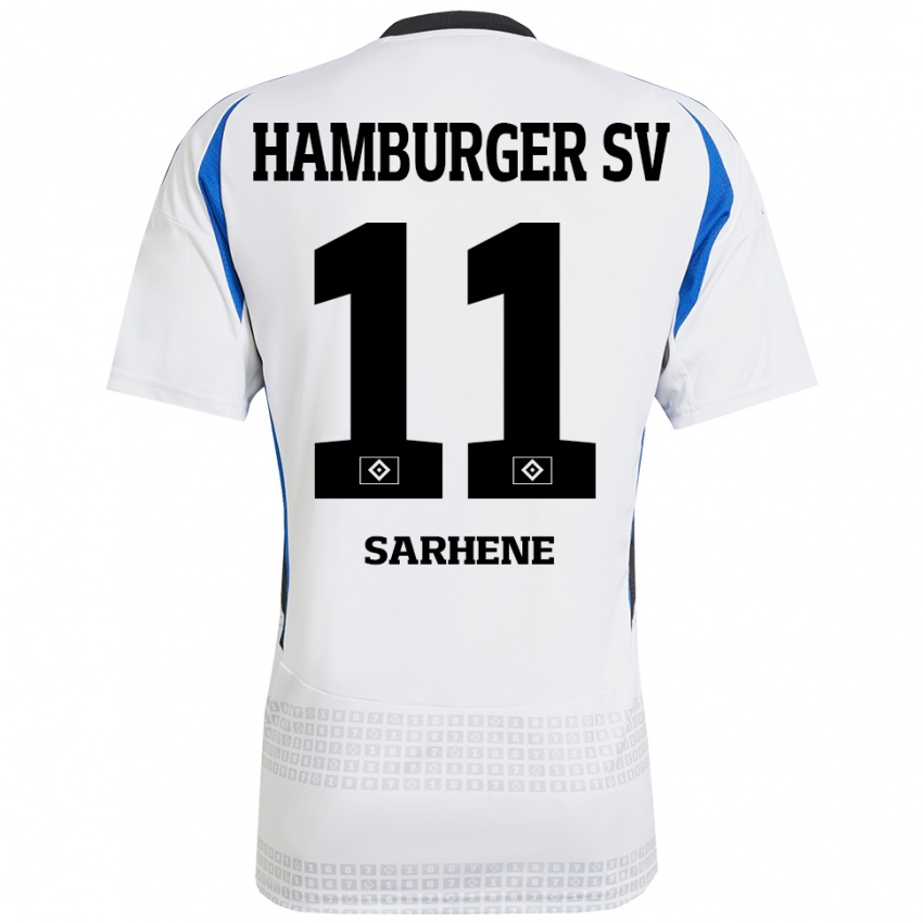 Kinderen Clement Nana-Sarhene #11 Wit Blauw Thuisshirt Thuistenue 2024/25 T-Shirt