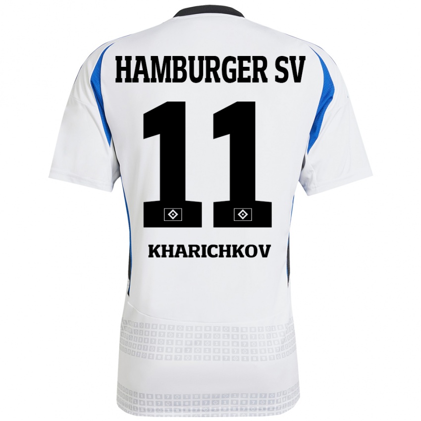 Kinderen Valentyn Kharichkov #11 Wit Blauw Thuisshirt Thuistenue 2024/25 T-Shirt