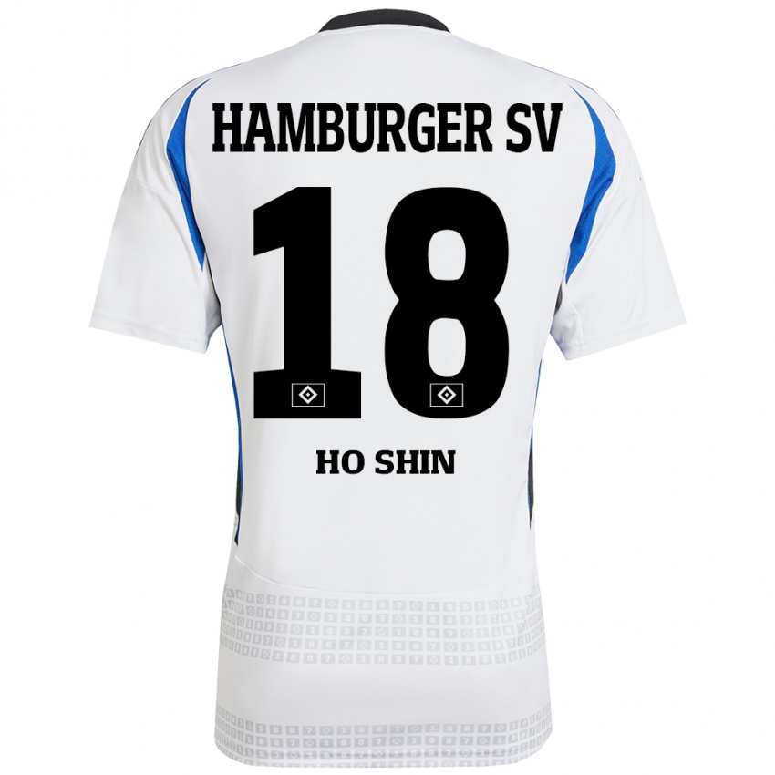 Kinderen Jae Ho Shin #18 Wit Blauw Thuisshirt Thuistenue 2024/25 T-Shirt