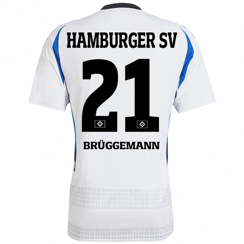 Kinderen William Brüggemann #21 Wit Blauw Thuisshirt Thuistenue 2024/25 T-Shirt