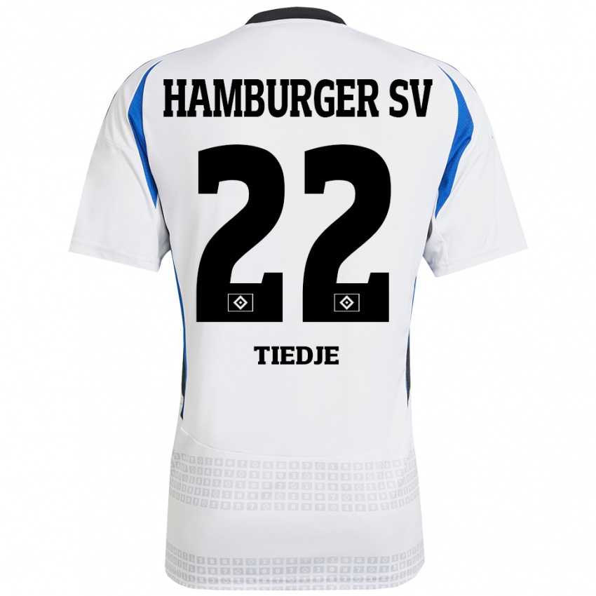 Kinderen Patrick Tiedje #22 Wit Blauw Thuisshirt Thuistenue 2024/25 T-Shirt