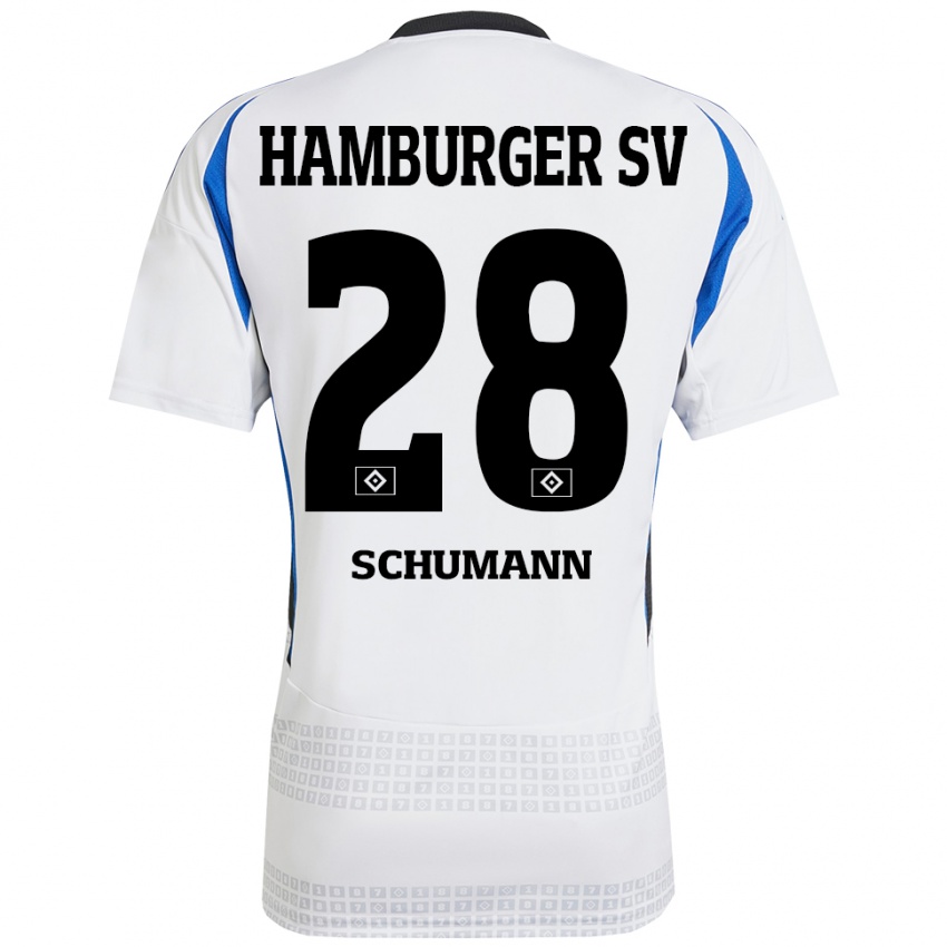 Kinderen Henri Maximilian Schümann #28 Wit Blauw Thuisshirt Thuistenue 2024/25 T-Shirt