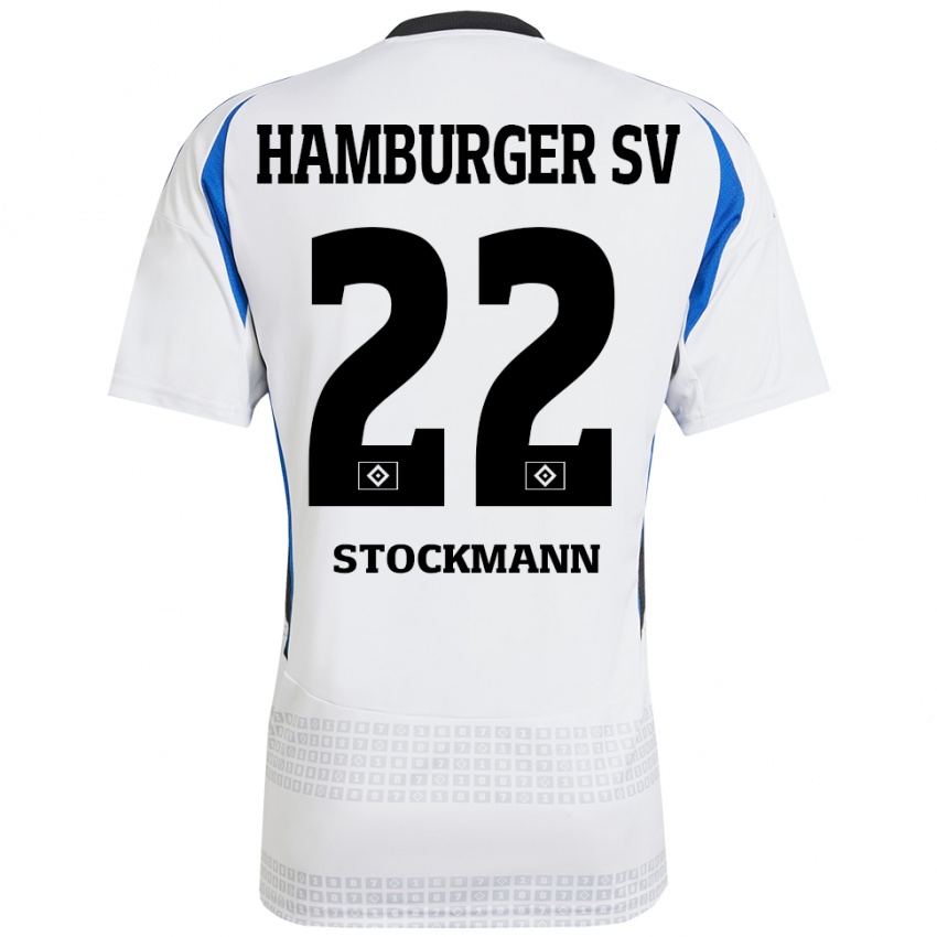 Kinderen Sarah Stöckmann #22 Wit Blauw Thuisshirt Thuistenue 2024/25 T-Shirt