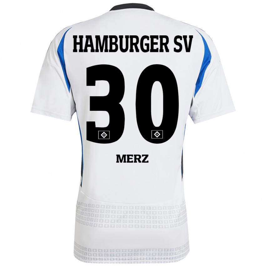 Kinderen Selma Merz #30 Wit Blauw Thuisshirt Thuistenue 2024/25 T-Shirt