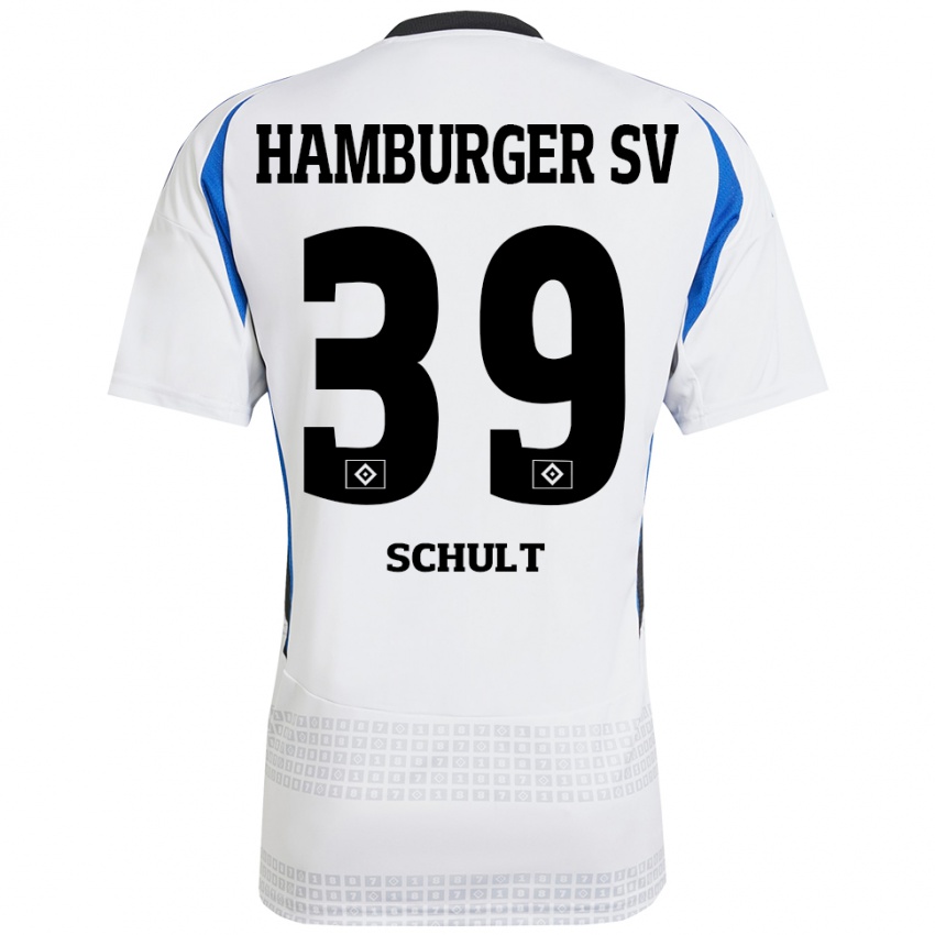 Kinderen Almuth Schult #39 Wit Blauw Thuisshirt Thuistenue 2024/25 T-Shirt