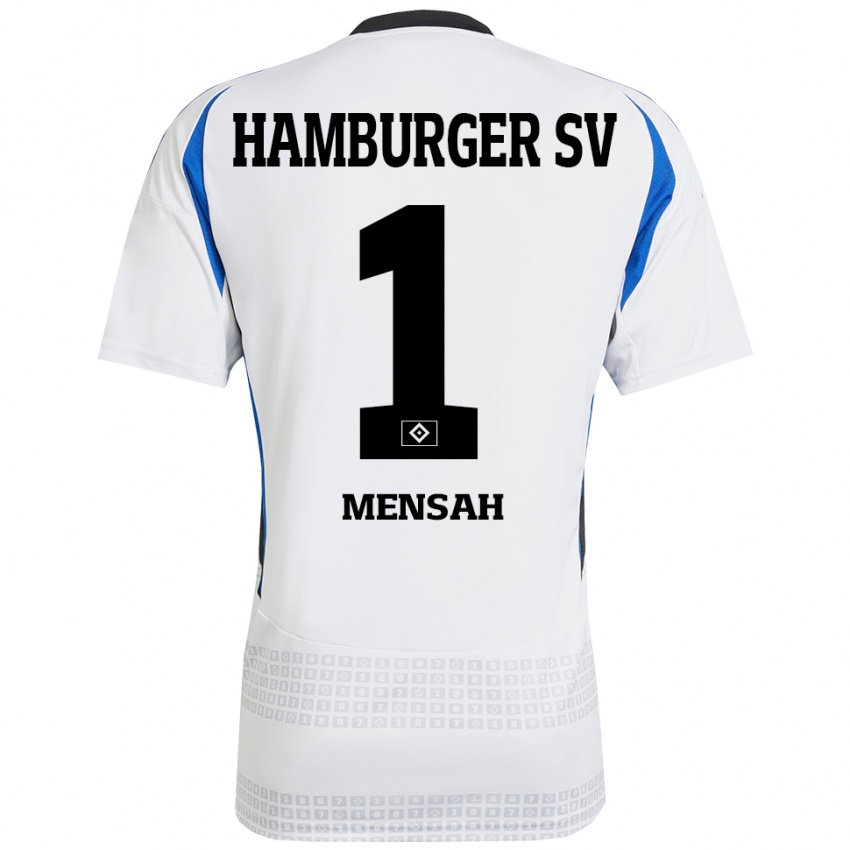 Kinderen Steven Mensah #1 Wit Blauw Thuisshirt Thuistenue 2024/25 T-Shirt