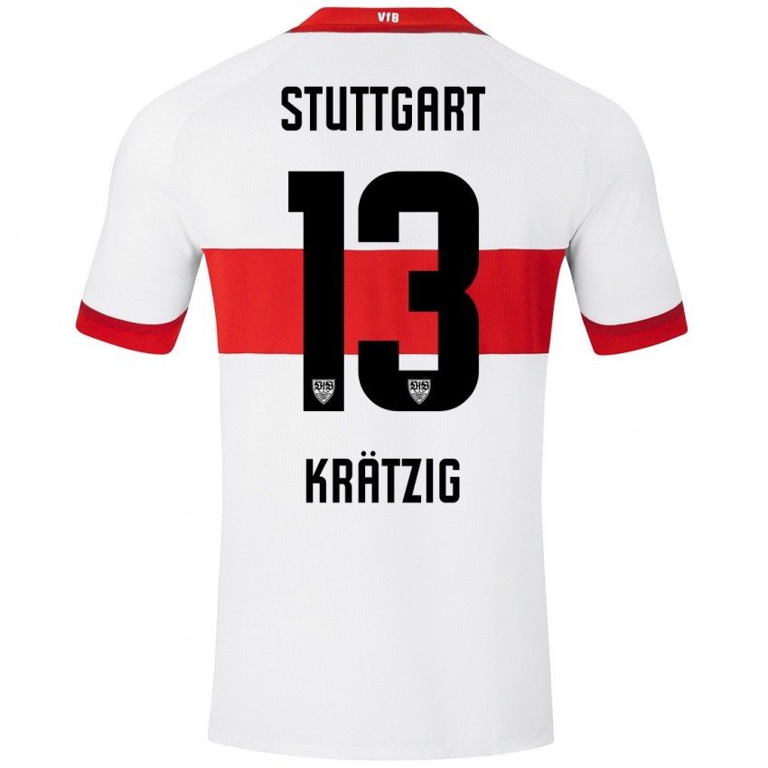 Kinderen Frans Krätzig #13 Wit Rood Thuisshirt Thuistenue 2024/25 T-Shirt