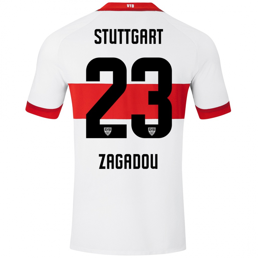 Kinderen Dan-Axel Zagadou #23 Wit Rood Thuisshirt Thuistenue 2024/25 T-Shirt