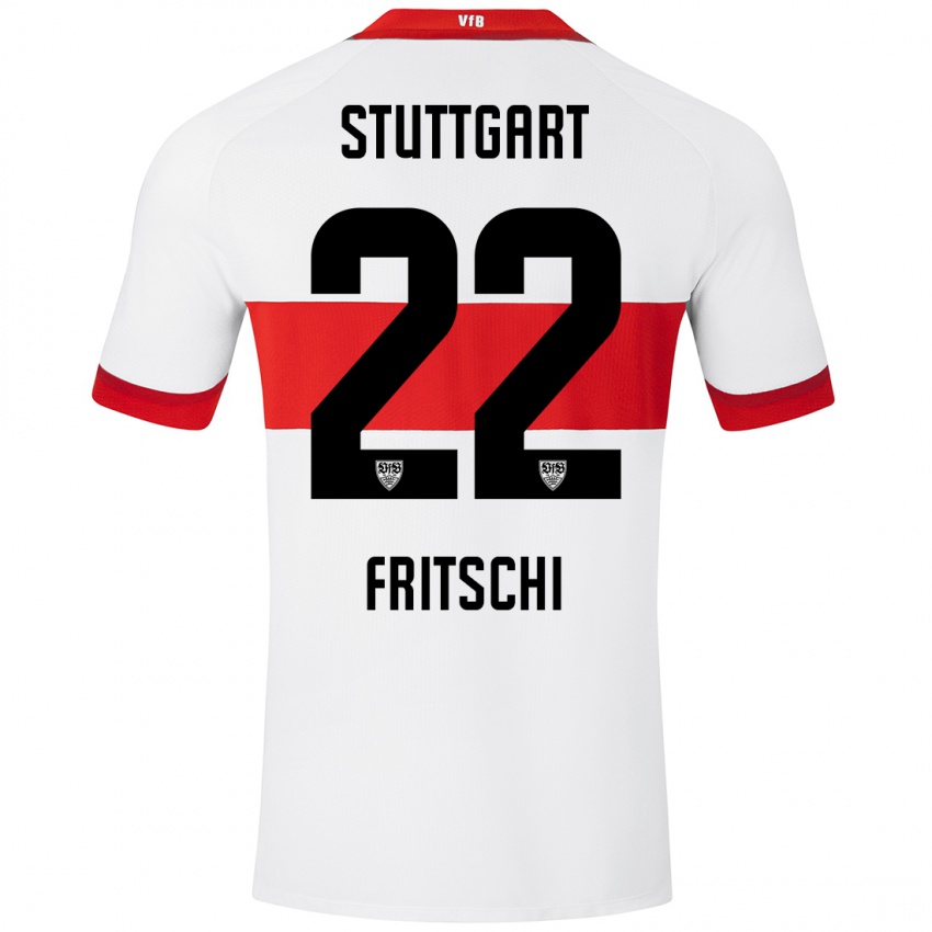 Kinderen Paulo Fritschi #22 Wit Rood Thuisshirt Thuistenue 2024/25 T-Shirt