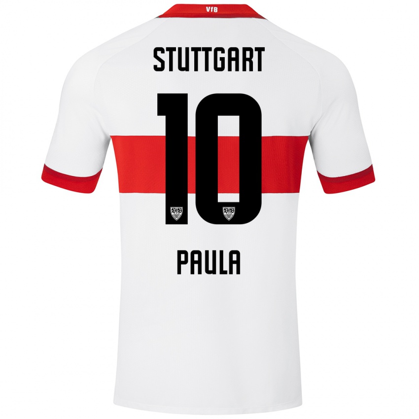 Kinderen Raul Paula #10 Wit Rood Thuisshirt Thuistenue 2024/25 T-Shirt