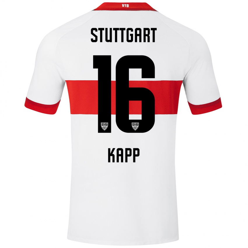 Kinderen Patrick Kapp #16 Wit Rood Thuisshirt Thuistenue 2024/25 T-Shirt