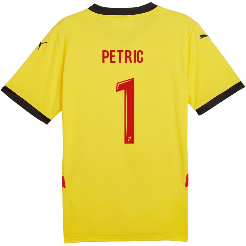 Kinderen Denis Petric #1 Geel Rood Thuisshirt Thuistenue 2024/25 T-Shirt