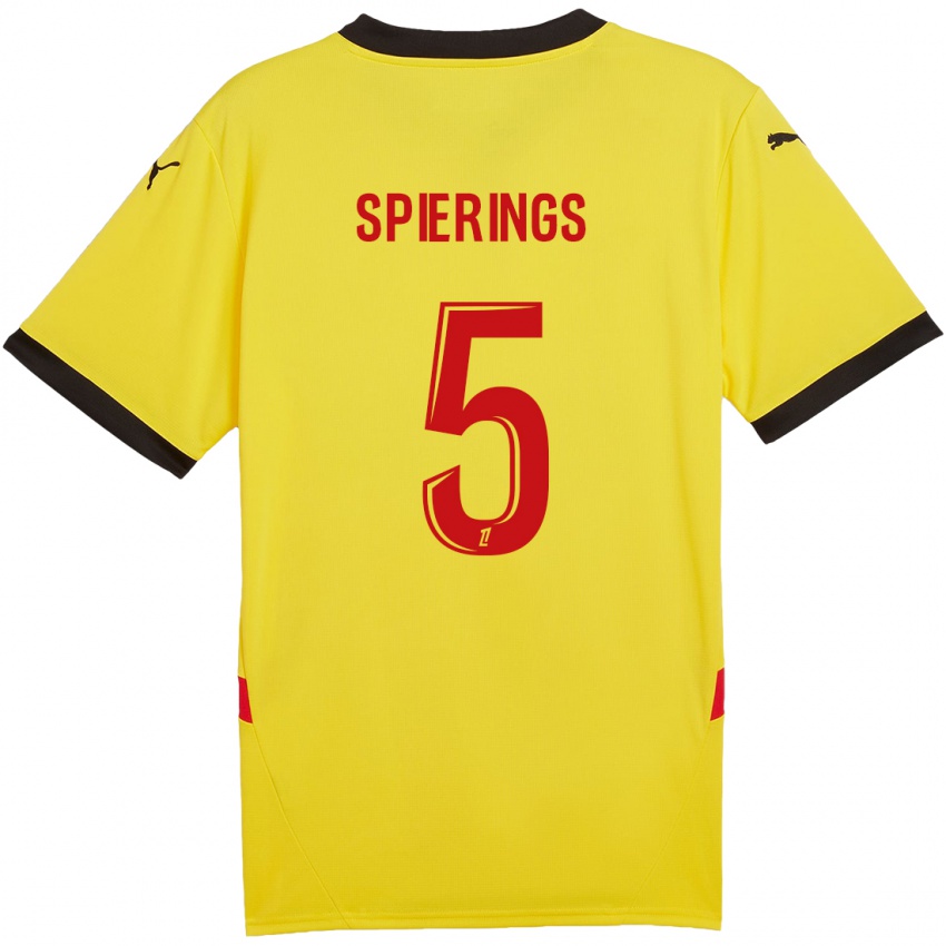 Kinderen Stijn Spierings #5 Geel Rood Thuisshirt Thuistenue 2024/25 T-Shirt