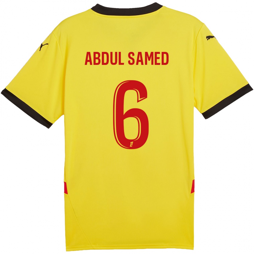 Kinderen Salis Abdul Samed #6 Geel Rood Thuisshirt Thuistenue 2024/25 T-Shirt