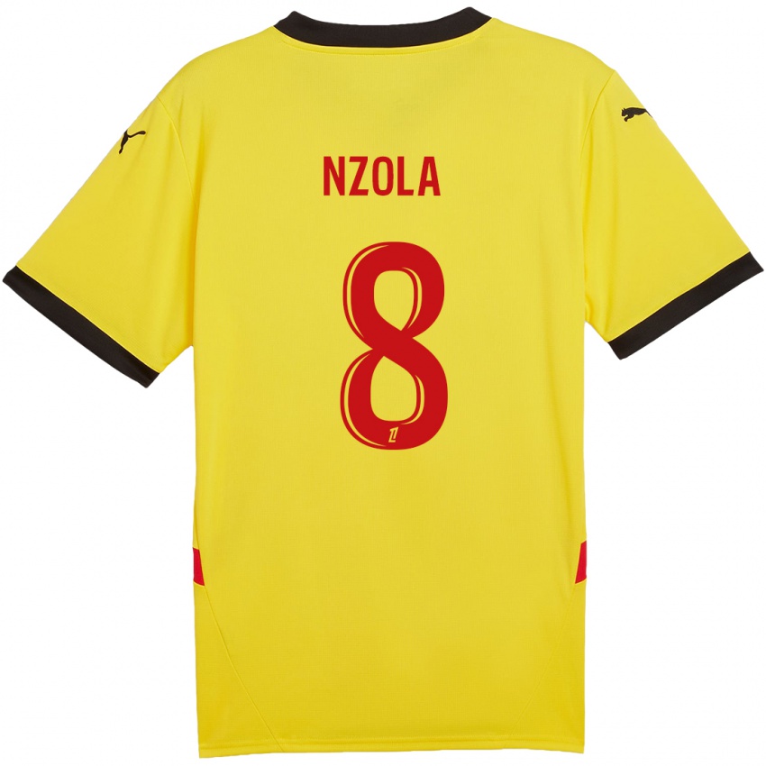 Kinderen M'bala Nzola #8 Geel Rood Thuisshirt Thuistenue 2024/25 T-Shirt