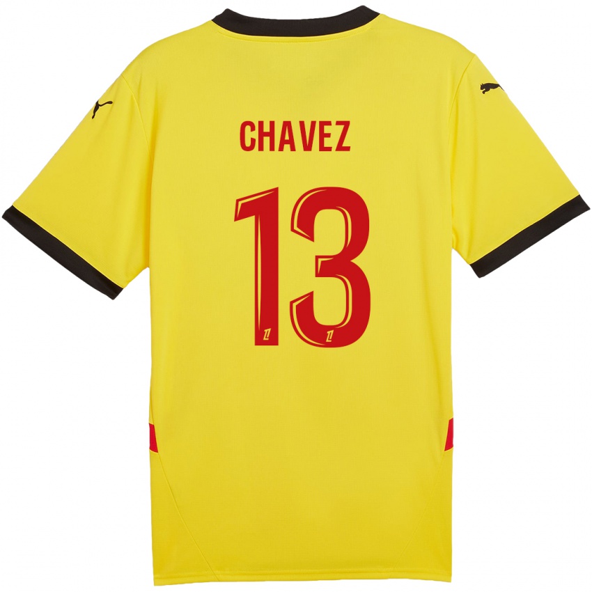 Kinderen Jhoanner Chávez #13 Geel Rood Thuisshirt Thuistenue 2024/25 T-Shirt