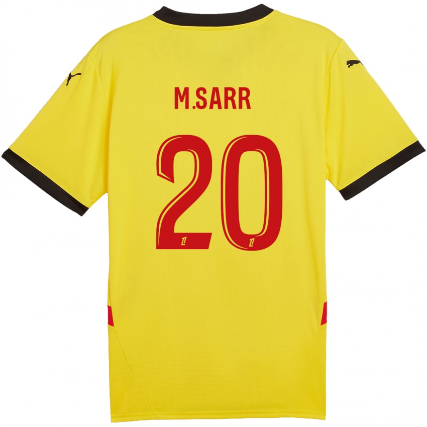 Kinderen Malang Sarr #20 Geel Rood Thuisshirt Thuistenue 2024/25 T-Shirt