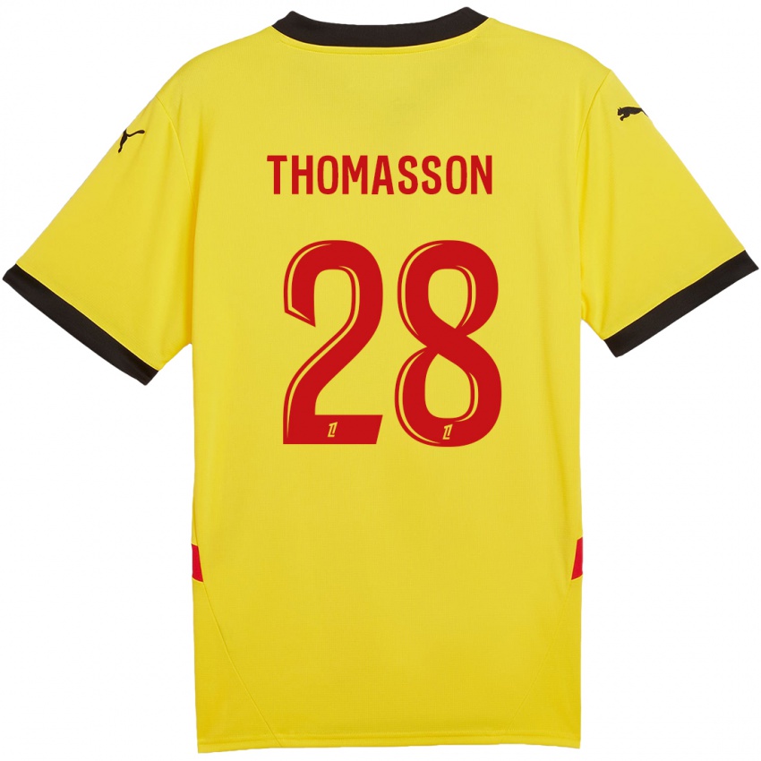 Kinderen Adrien Thomasson #28 Geel Rood Thuisshirt Thuistenue 2024/25 T-Shirt