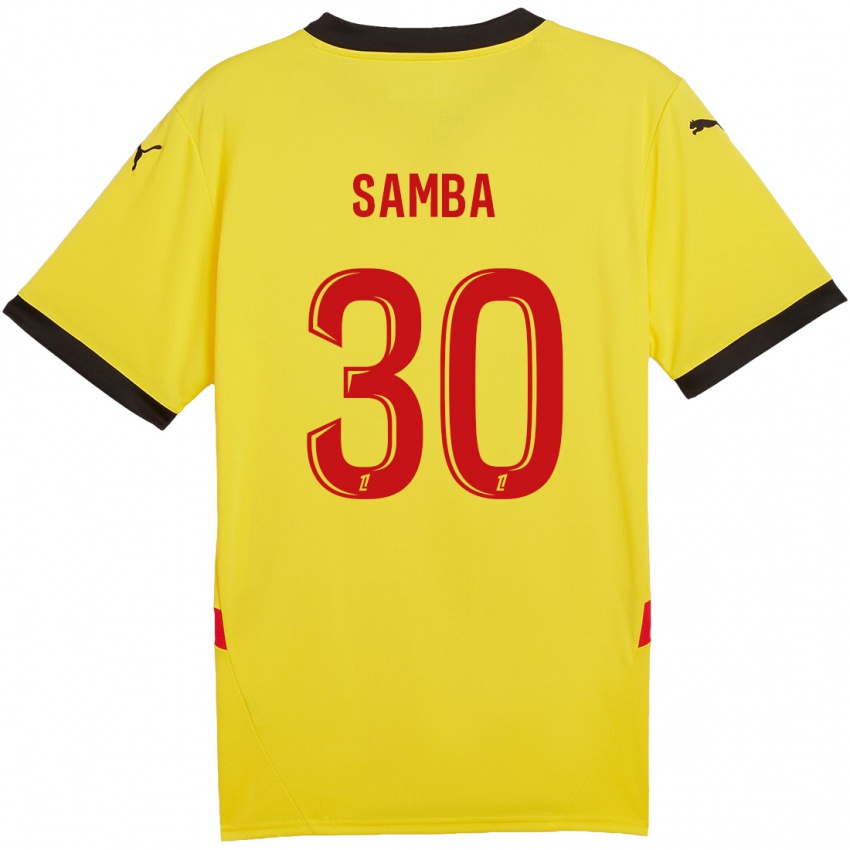 Kinderen Brice Samba #30 Geel Rood Thuisshirt Thuistenue 2024/25 T-Shirt