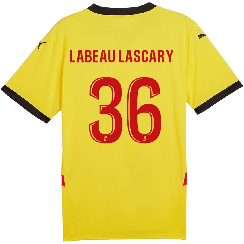 Kinderen Rémy Labeau Lascary #36 Geel Rood Thuisshirt Thuistenue 2024/25 T-Shirt