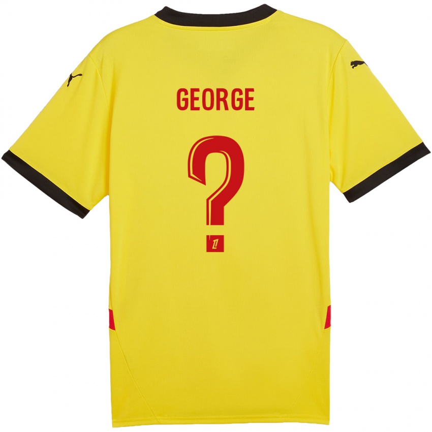 Kinderen Ryan George #0 Geel Rood Thuisshirt Thuistenue 2024/25 T-Shirt