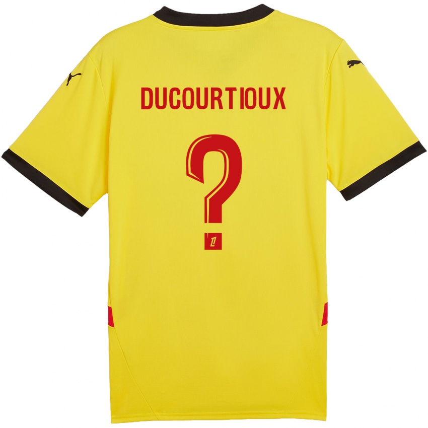 Kinderen Ilan Ducourtioux #0 Geel Rood Thuisshirt Thuistenue 2024/25 T-Shirt