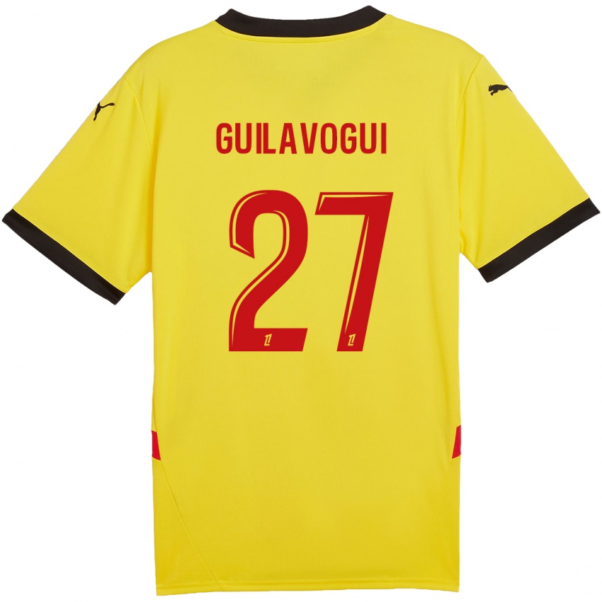 Kinderen Morgan Guilavogui #27 Geel Rood Thuisshirt Thuistenue 2024/25 T-Shirt