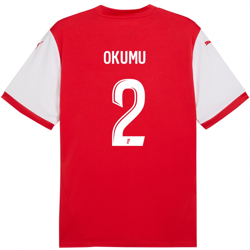 Kinderen Joseph Okumu #2 Rood Wit Thuisshirt Thuistenue 2024/25 T-Shirt