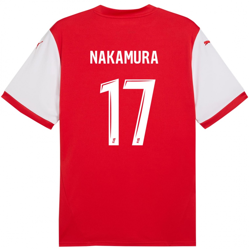 Kinderen Keito Nakamura #17 Rood Wit Thuisshirt Thuistenue 2024/25 T-Shirt