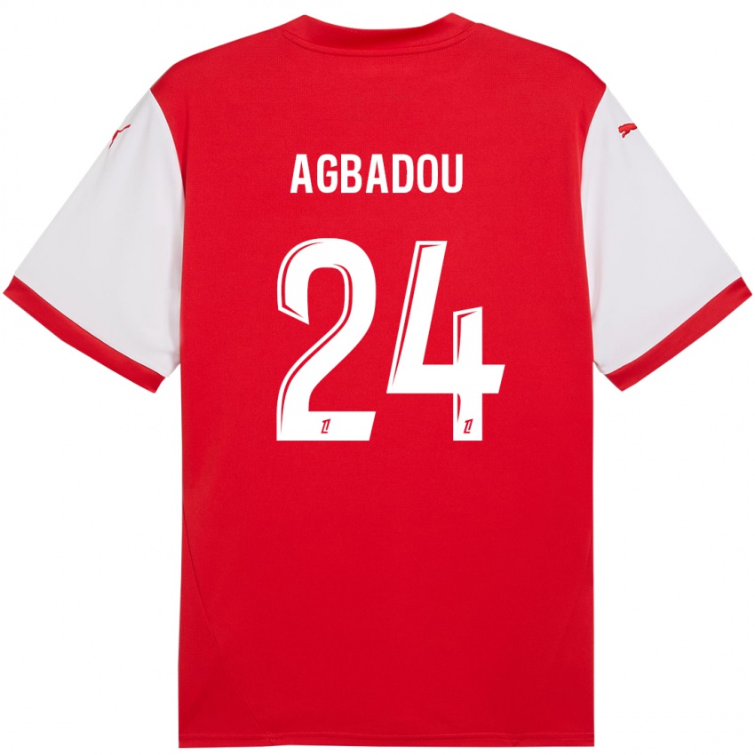 Kinderen Emmanuel Agbadou #24 Rood Wit Thuisshirt Thuistenue 2024/25 T-Shirt