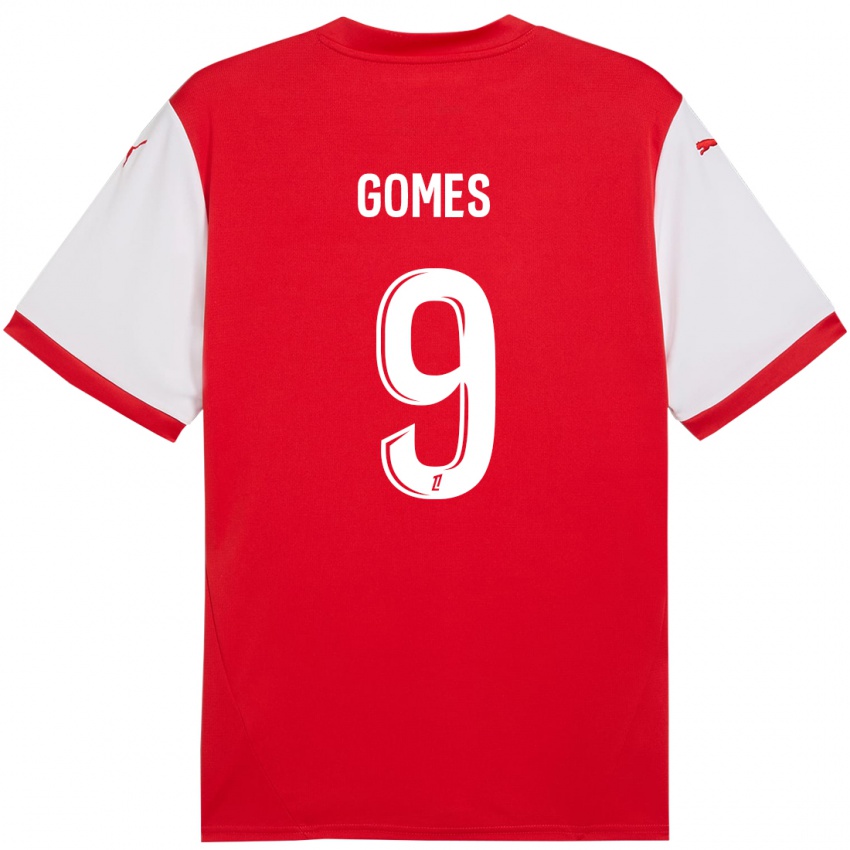 Kinderen Mélissa Gomes #9 Rood Wit Thuisshirt Thuistenue 2024/25 T-Shirt