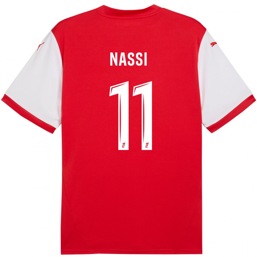 Kinderen Jade Nassi #11 Rood Wit Thuisshirt Thuistenue 2024/25 T-Shirt