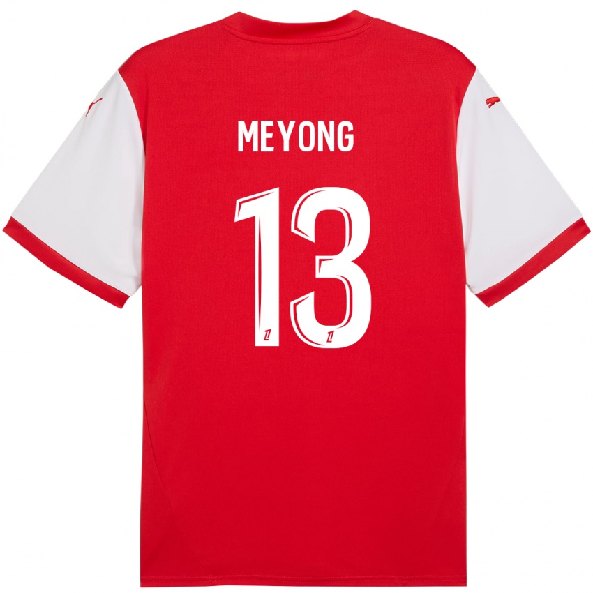 Kinderen Charlène Meyong #13 Rood Wit Thuisshirt Thuistenue 2024/25 T-Shirt