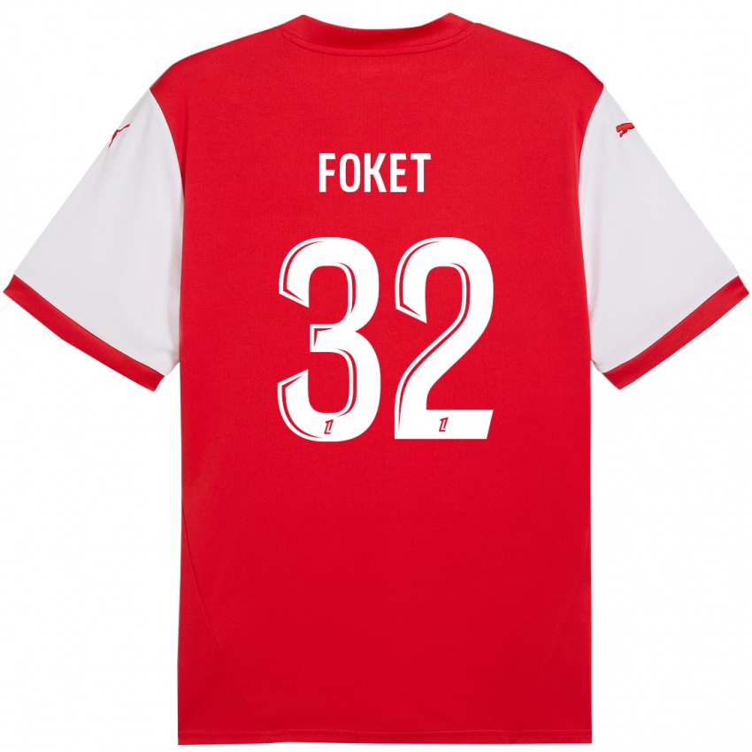 Kinderen Thomas Foket #32 Rood Wit Thuisshirt Thuistenue 2024/25 T-Shirt