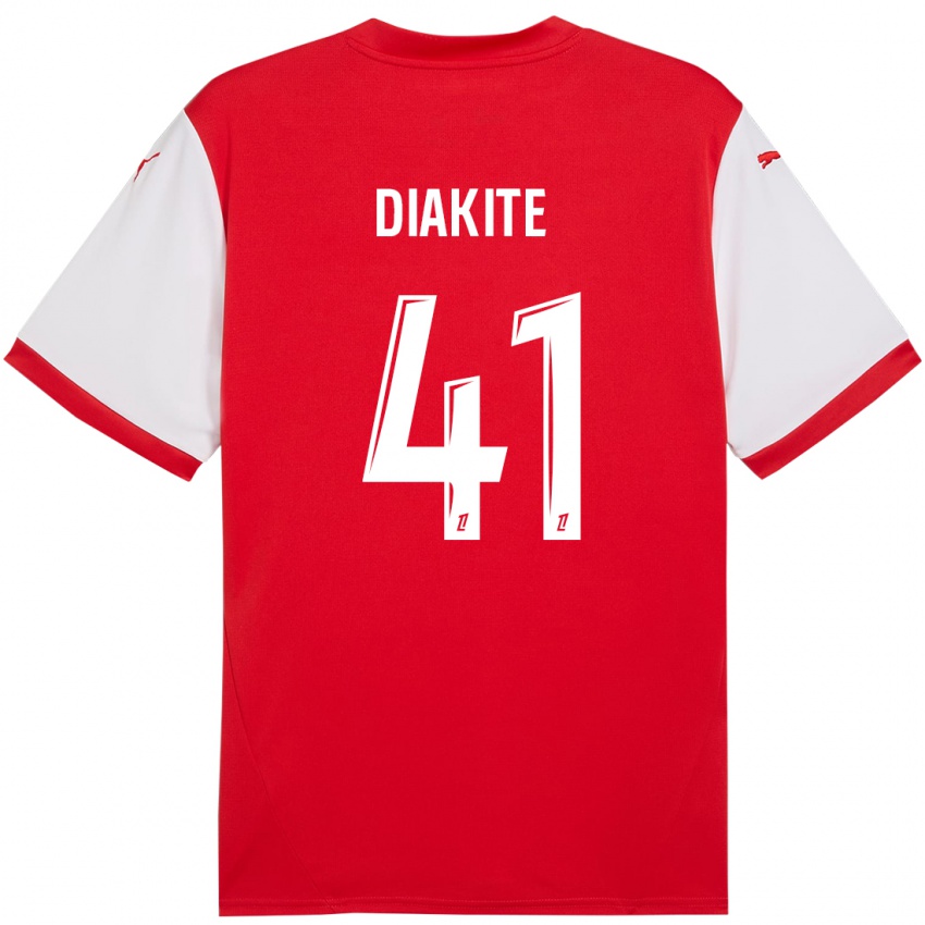 Kinderen Ibrahim Diakité #41 Rood Wit Thuisshirt Thuistenue 2024/25 T-Shirt