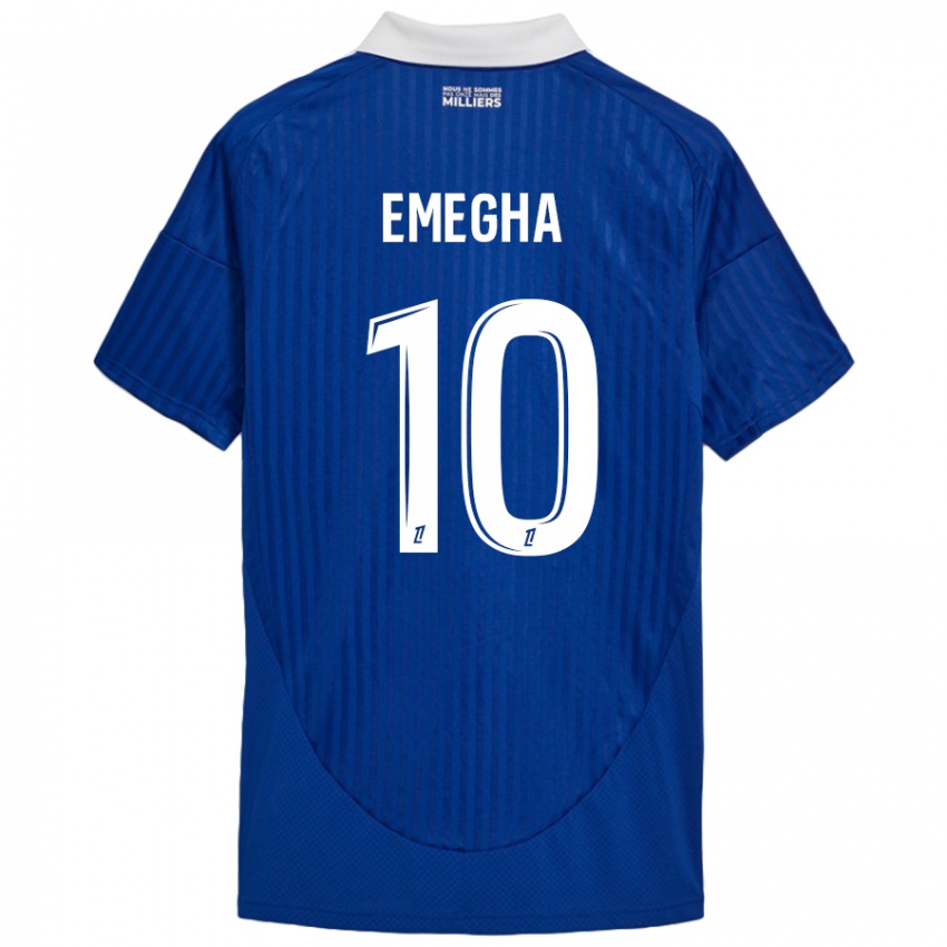 Kinderen Emanuel Emegha #10 Blauw Wit Thuisshirt Thuistenue 2024/25 T-Shirt