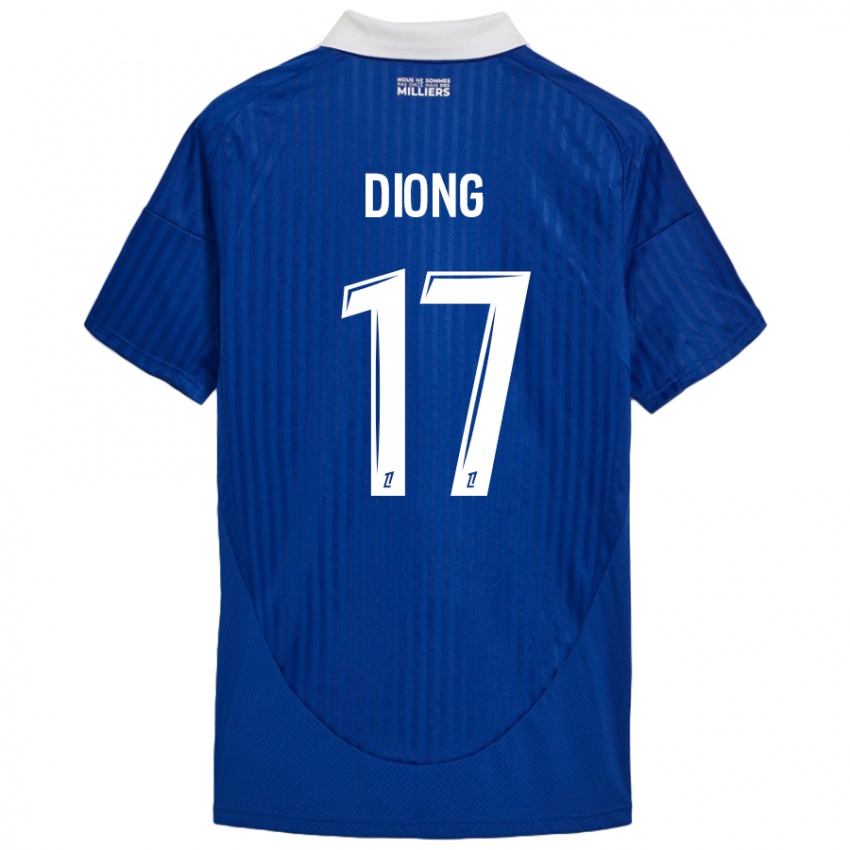 Kinderen Pape Diong #17 Blauw Wit Thuisshirt Thuistenue 2024/25 T-Shirt