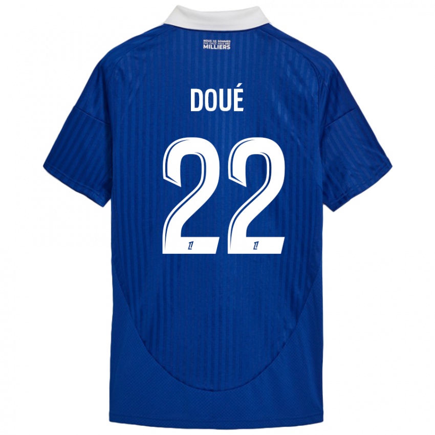 Kinderen Guéla Doué #22 Blauw Wit Thuisshirt Thuistenue 2024/25 T-Shirt