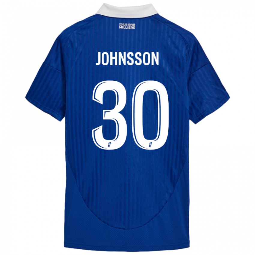 Kinderen Karl-Johan Johnsson #30 Blauw Wit Thuisshirt Thuistenue 2024/25 T-Shirt