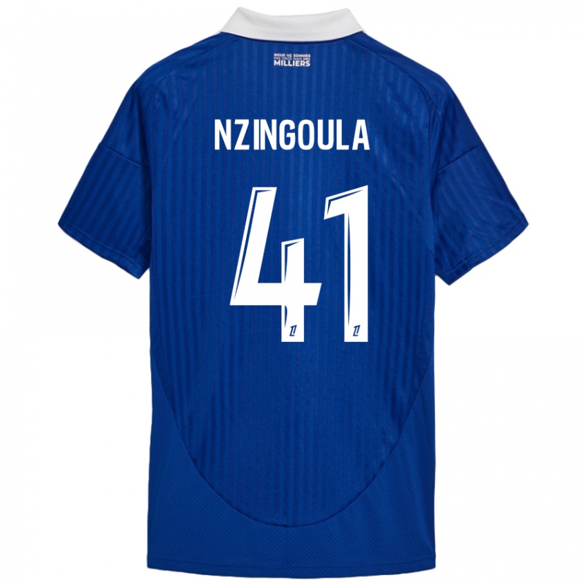 Kinderen Rabby Nzingoula #41 Blauw Wit Thuisshirt Thuistenue 2024/25 T-Shirt