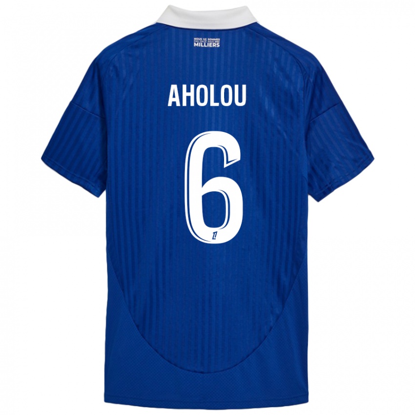 Kinderen Jean-Eudes Aholou #6 Blauw Wit Thuisshirt Thuistenue 2024/25 T-Shirt