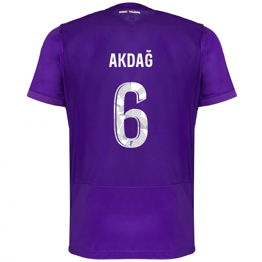 Kinderen Ümit Akdağ #6 Paars Wit Thuisshirt Thuistenue 2024/25 T-Shirt