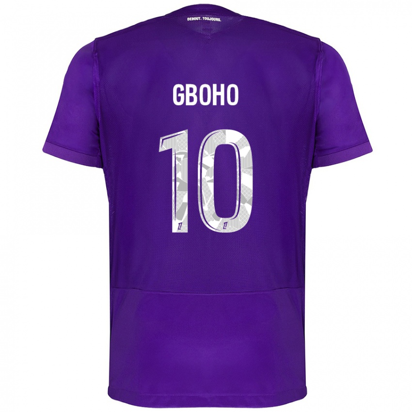 Kinderen Yann Gboho #10 Paars Wit Thuisshirt Thuistenue 2024/25 T-Shirt