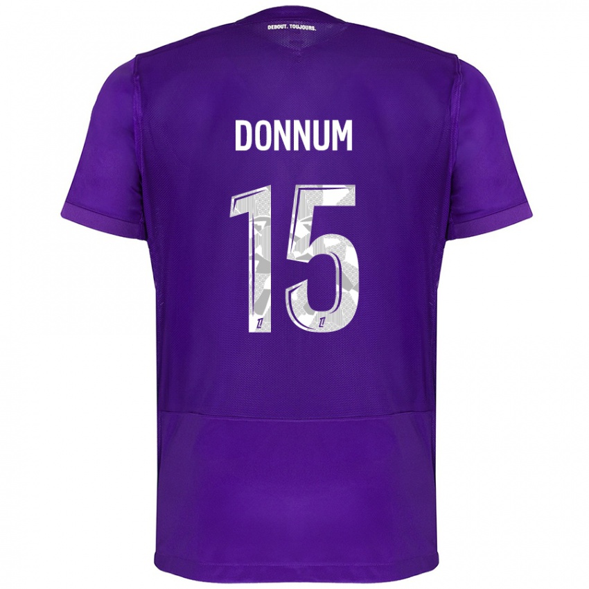 Kinderen Aron Dønnum #15 Paars Wit Thuisshirt Thuistenue 2024/25 T-Shirt