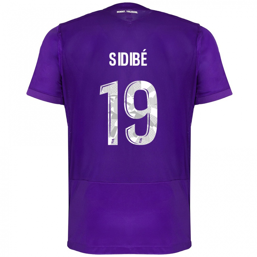 Kinderen Djibril Sidibé #19 Paars Wit Thuisshirt Thuistenue 2024/25 T-Shirt