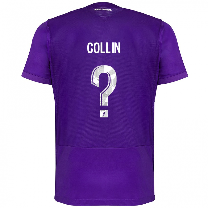 Kinderen Théo Collin #0 Paars Wit Thuisshirt Thuistenue 2024/25 T-Shirt