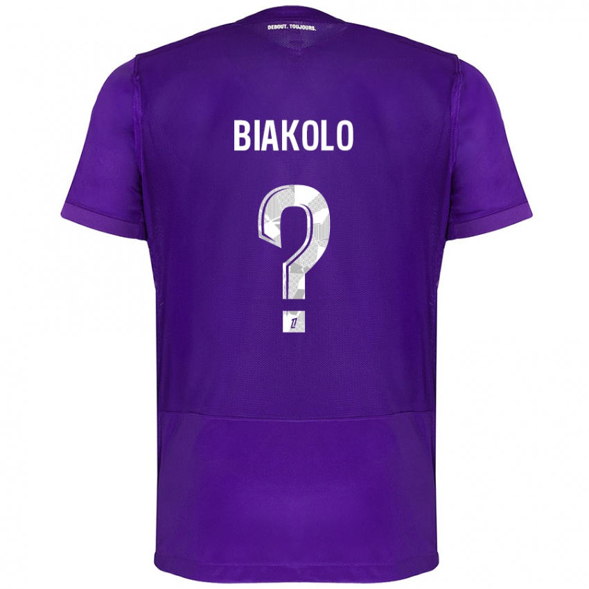 Kinderen Tony Biakolo #0 Paars Wit Thuisshirt Thuistenue 2024/25 T-Shirt